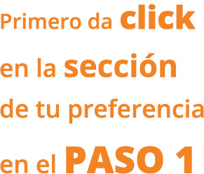 da click a la sección de tu preferencia